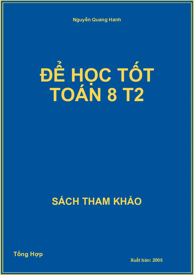 Để học tốt Toán 8 T2