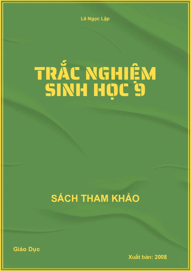 Trắc nghiệm sinh học 9