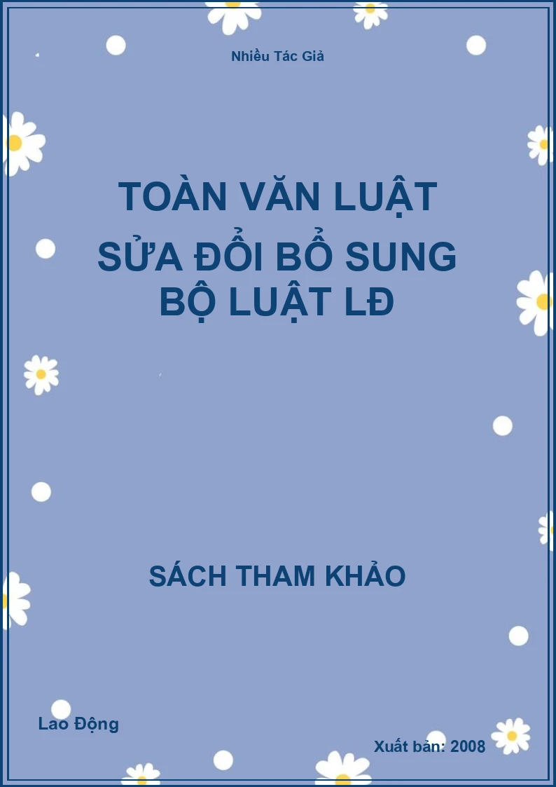 Toàn văn luật sửa đổi bổ sung bộ luật LĐ