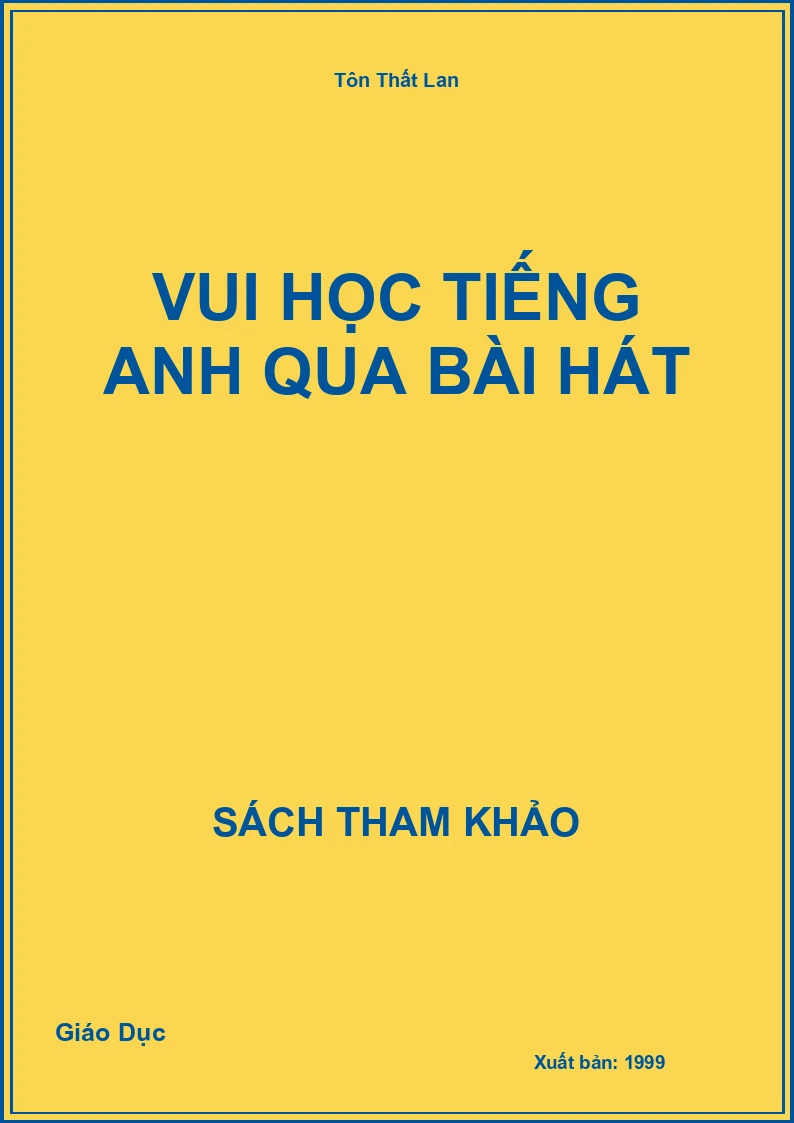 Vui học Tiếng Anh qua bài hát