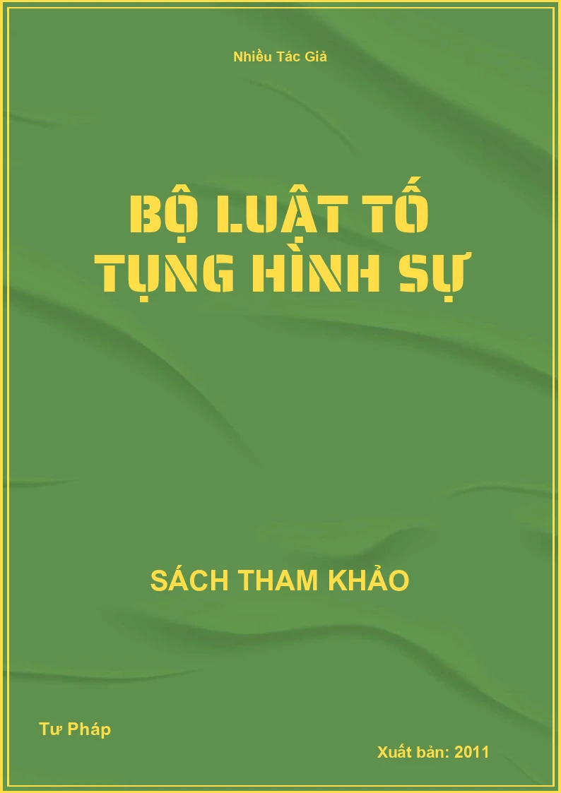 Bộ luật tố tụng hình sự