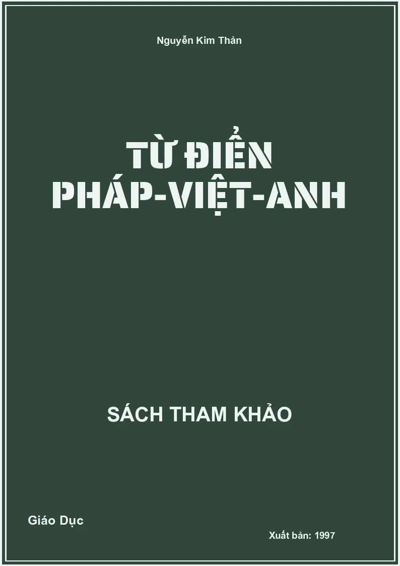 Từ điển Pháp-Việt-Anh
