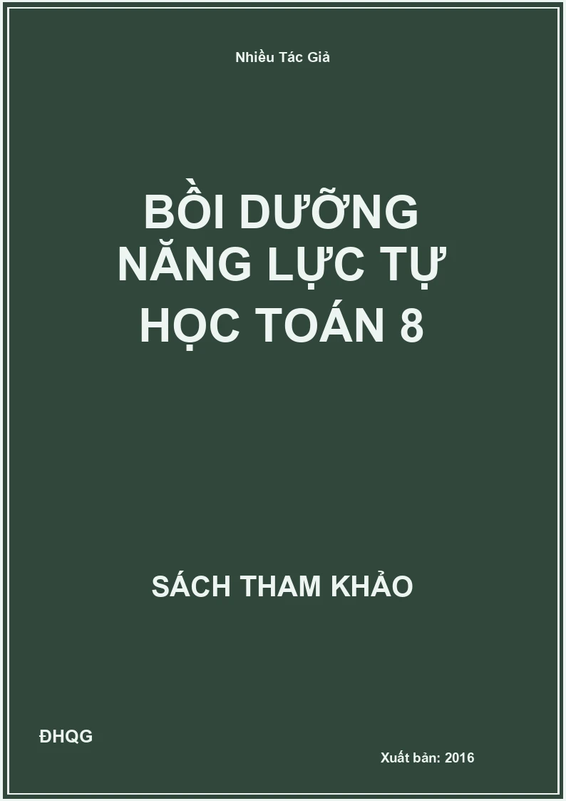 Bồi dưỡng năng lực tự học Toán 8
