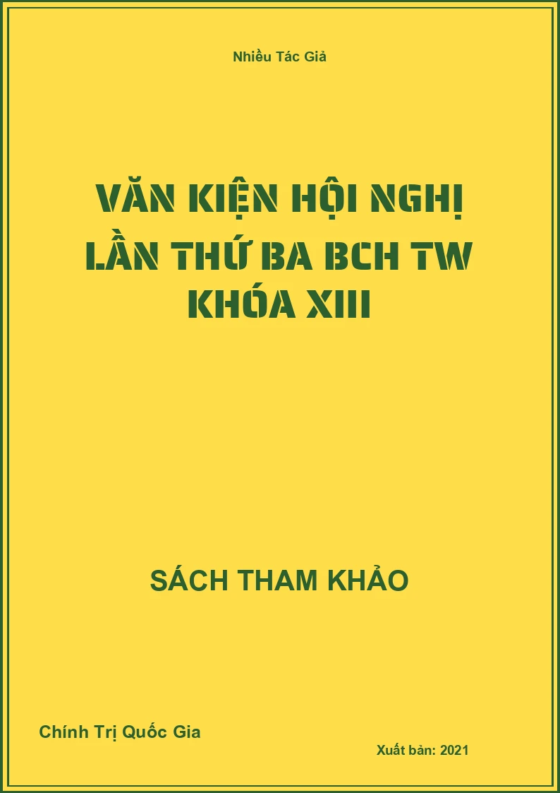 Văn kiện hội nghị lần thứ ba BCH TW khóa XIII