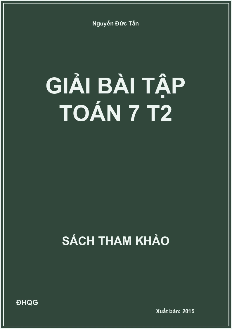 Giải bài tập Toán 7 T2