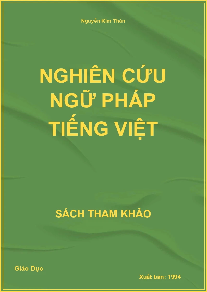 Nghiên cứu ngữ pháp tiếng Việt