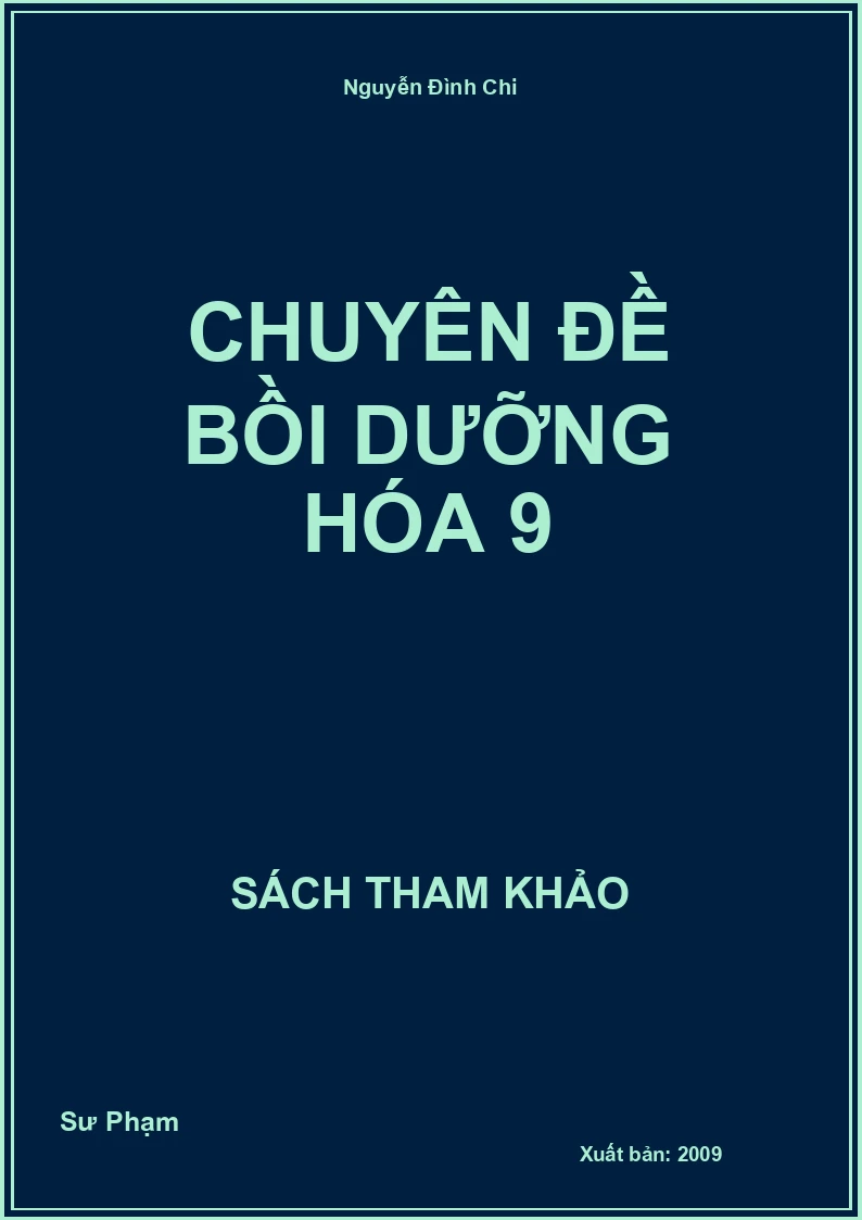 Chuyên đề bồi dưỡng hóa 9