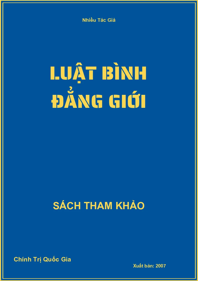 Luật bình đẳng giới
