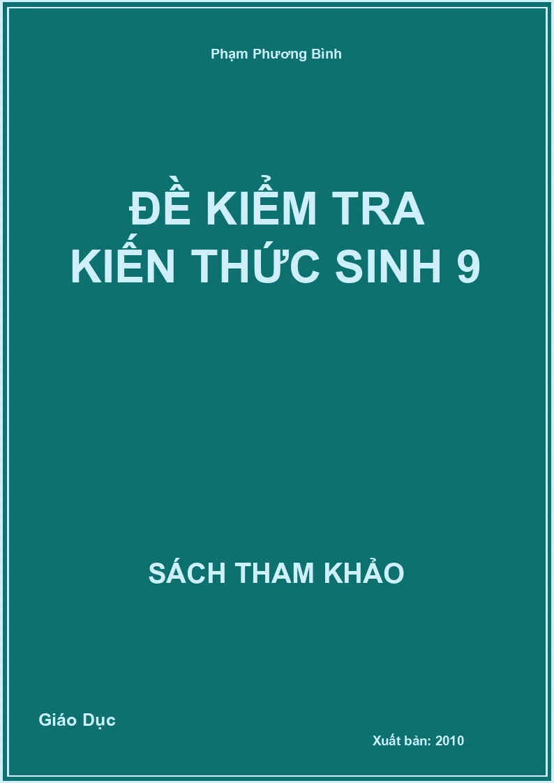 Đề kiểm tra Kiến thức sinh 9
