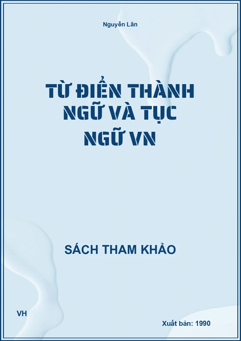 Từ điển thành ngữ và tục ngữ VN