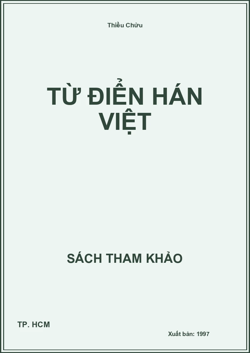 Từ điển Hán Việt