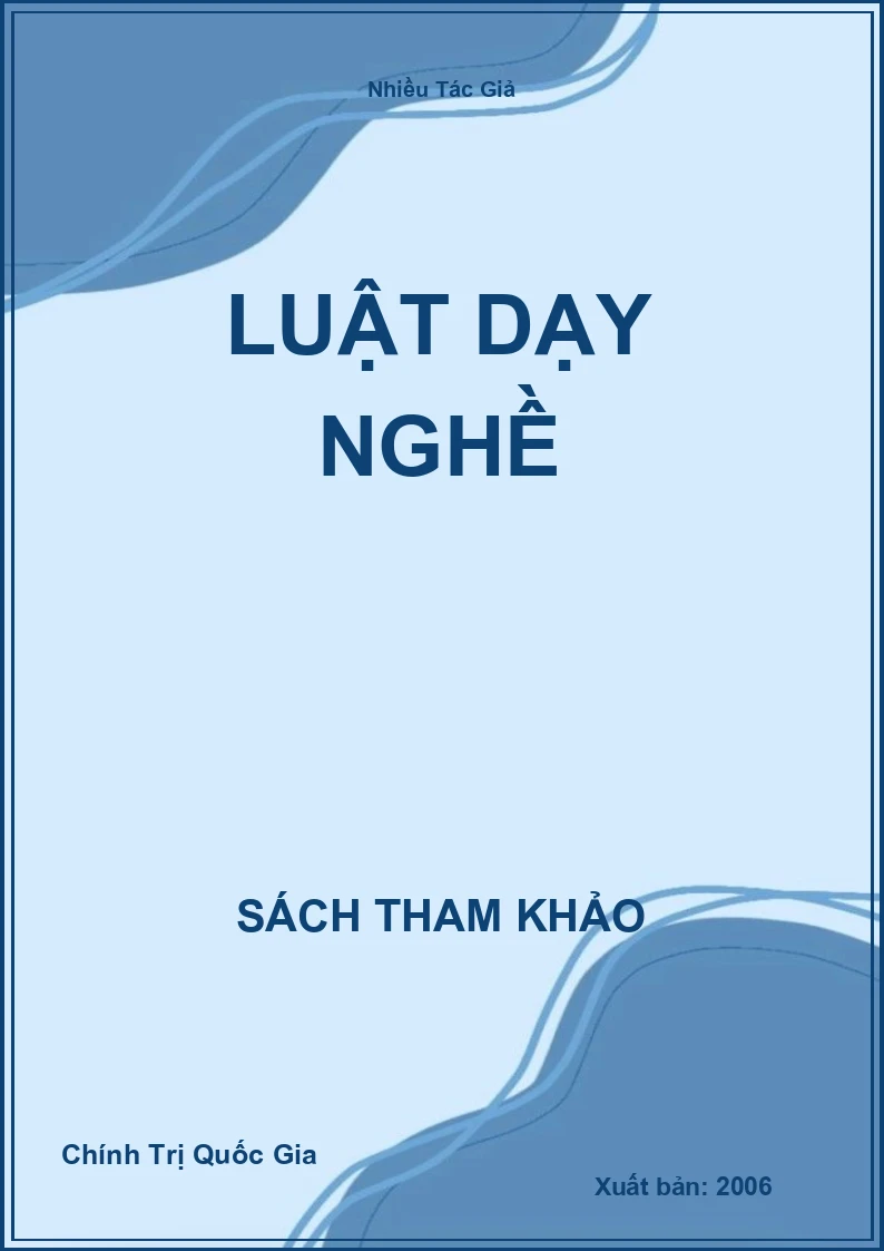 Luật dạy nghề