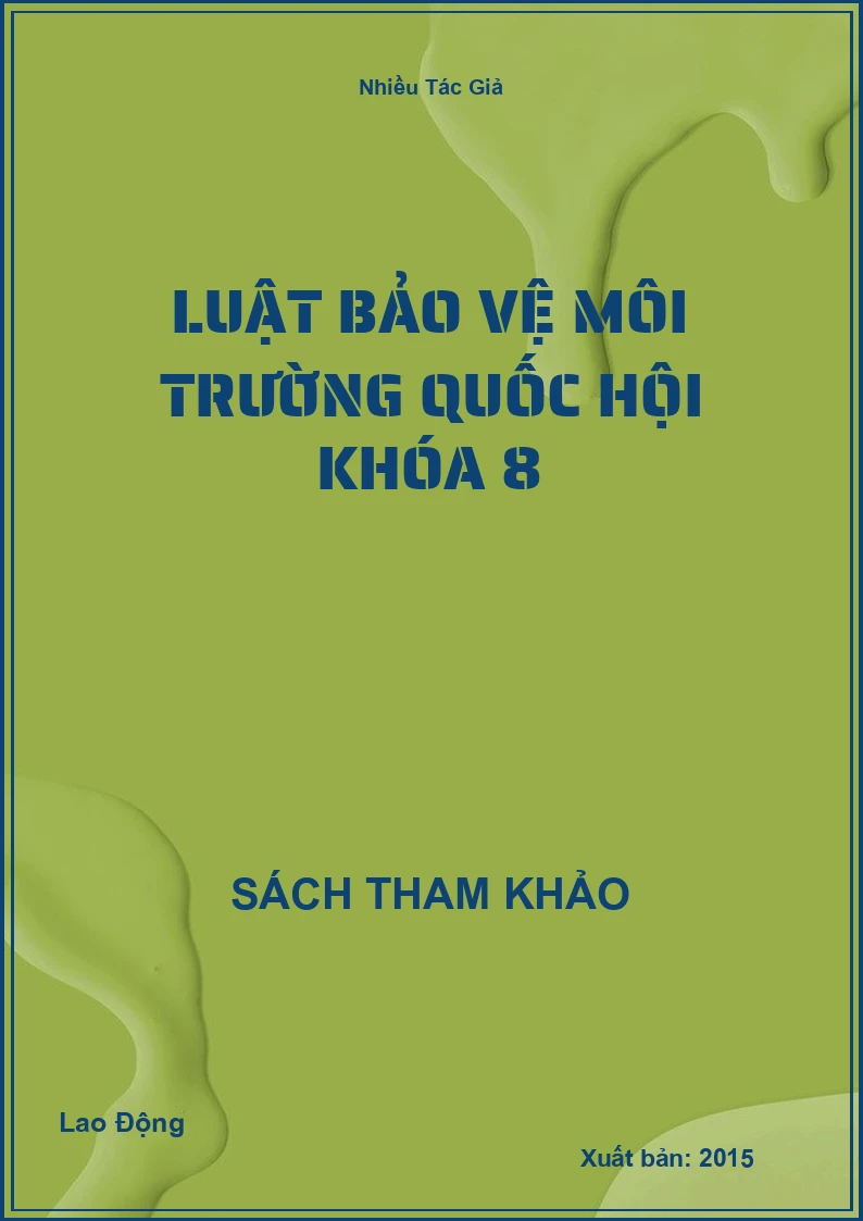Luật bảo vệ môi trường quốc hội khóa 8