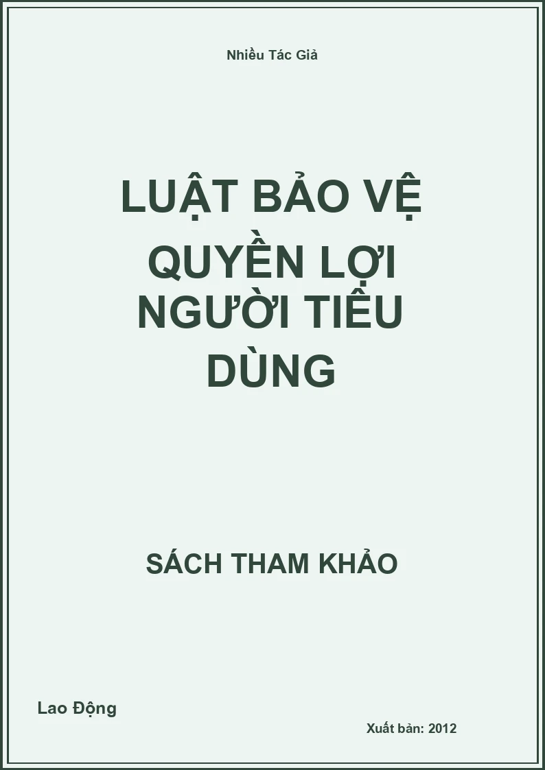 Luật bảo vệ quyền lợi người tiêu dùng