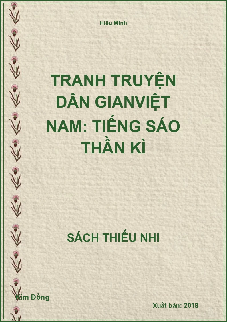 Tranh truyện dân gianViệt Nam: Tiếng sáo thần kì