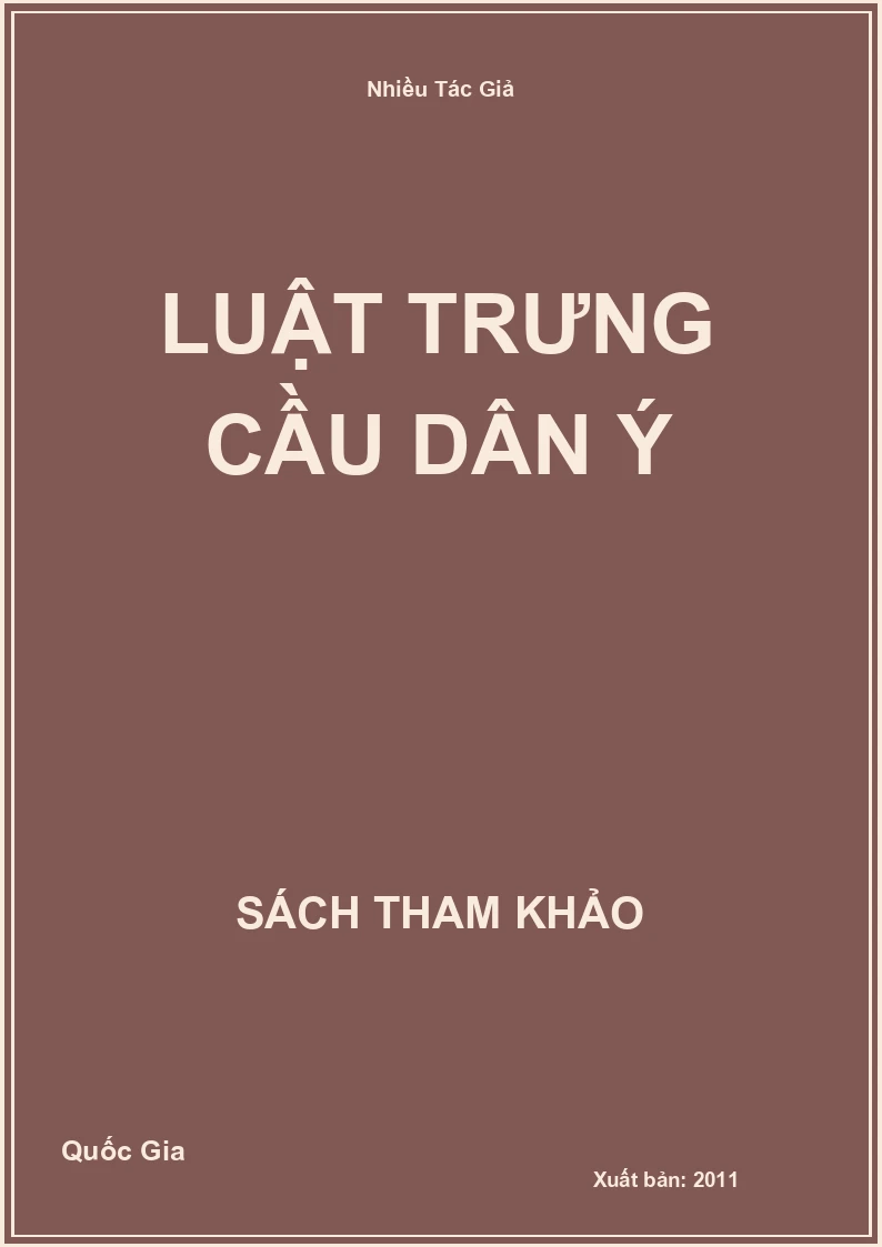 Luật trưng cầu dân ý