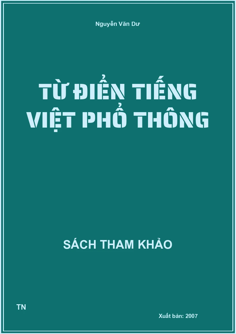 Từ điển Tiếng Việt phổ thông