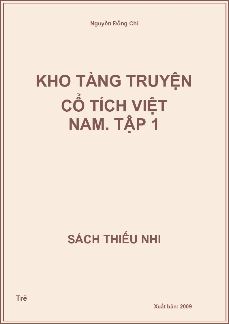 Kho tàng truyện cổ tích Việt Nam. Tập 1