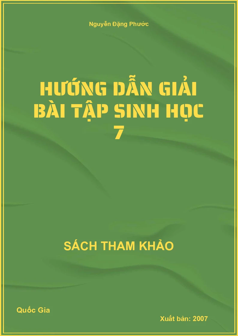 Hướng dẫn giải bài tập sinh học 7