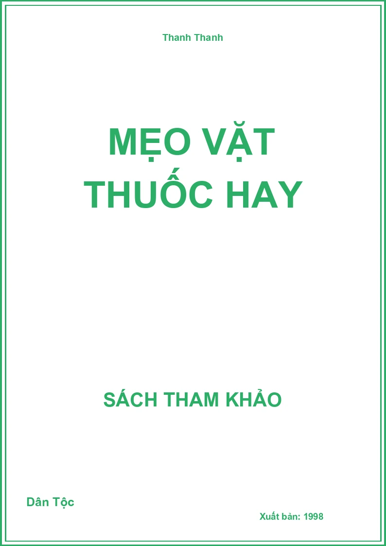 Mẹo vặt thuốc hay