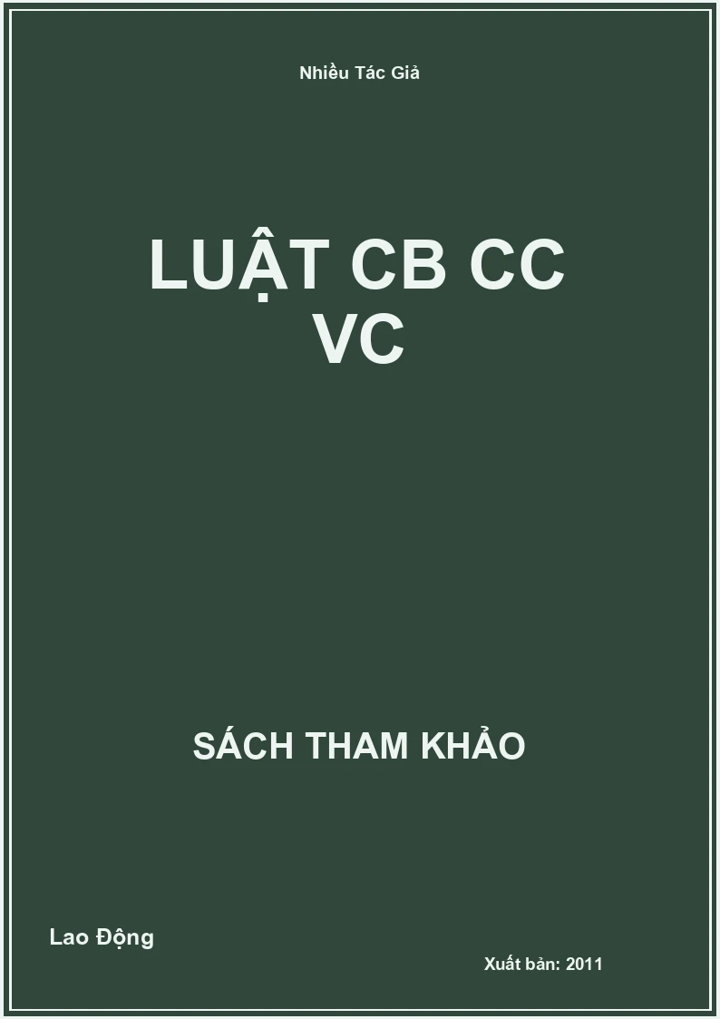Luật CB CC VC