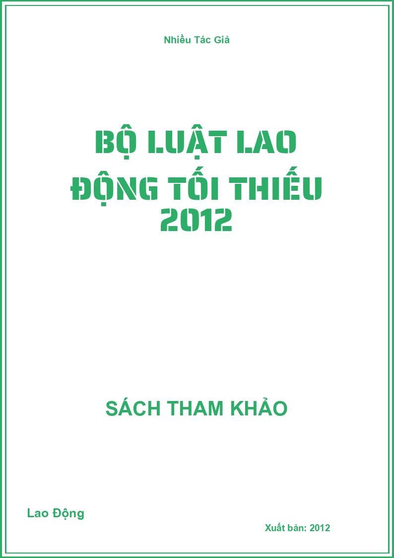Bộ luật lao động tối thiếu 2012