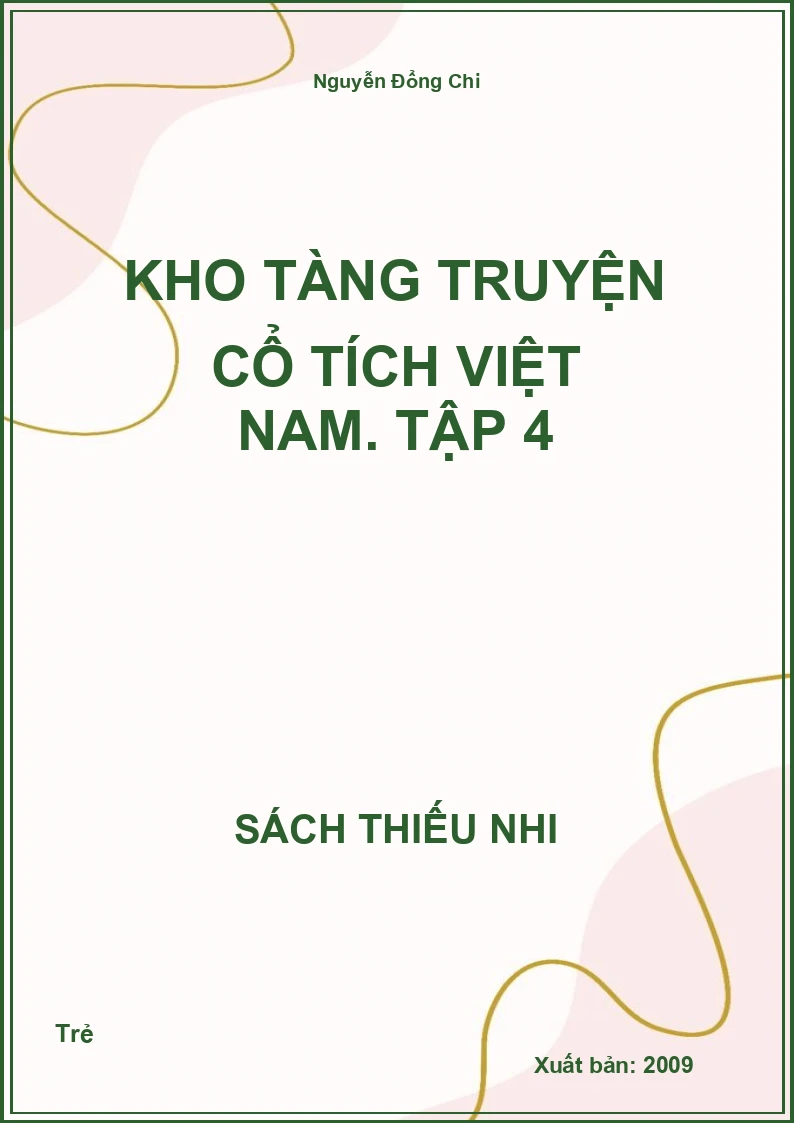 Kho tàng truyện cổ tích Việt Nam. Tập 4