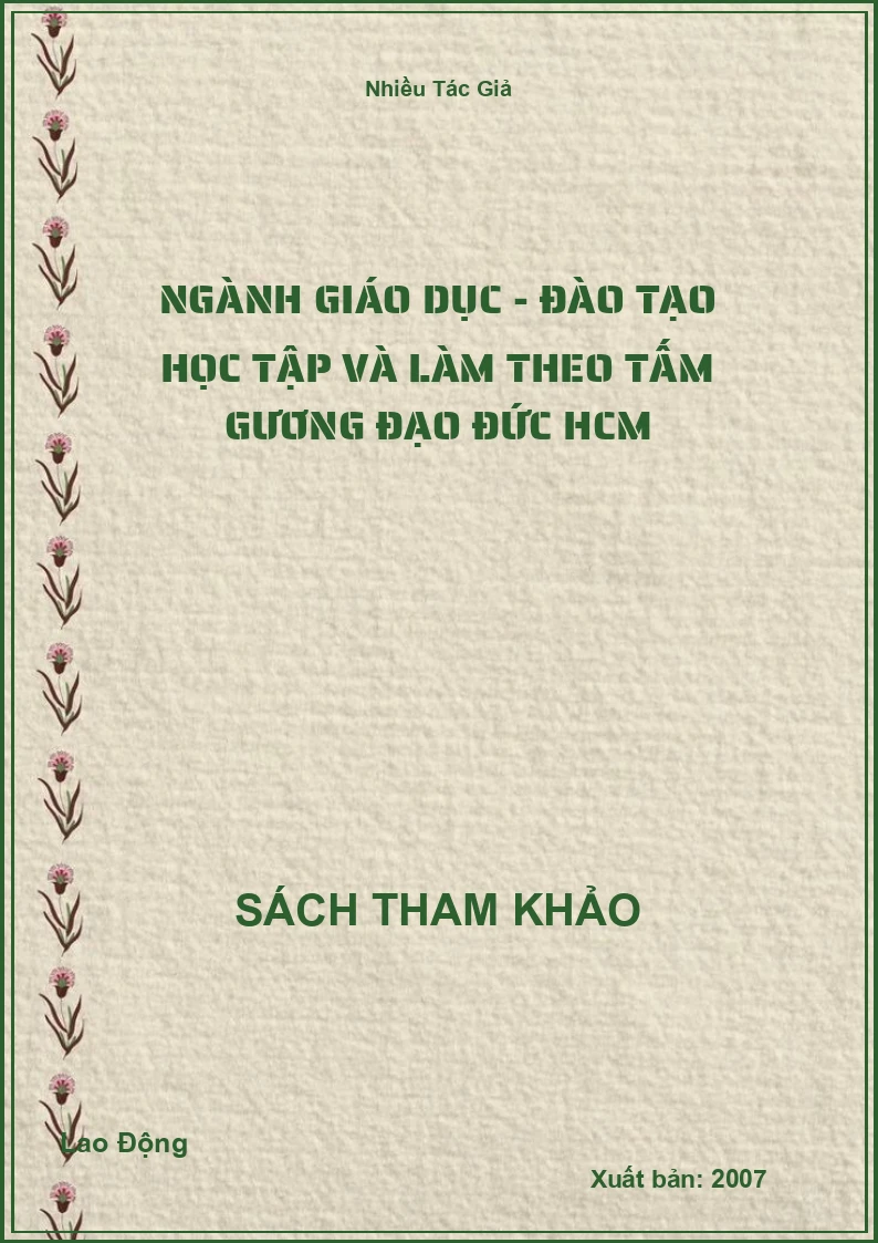 Ngành Giáo Dục - Đào Tạo học tập và làm theo tấm gương đạo đức HCM