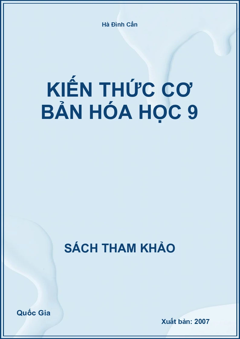 Kiến thức cơ bản hóa học 9
