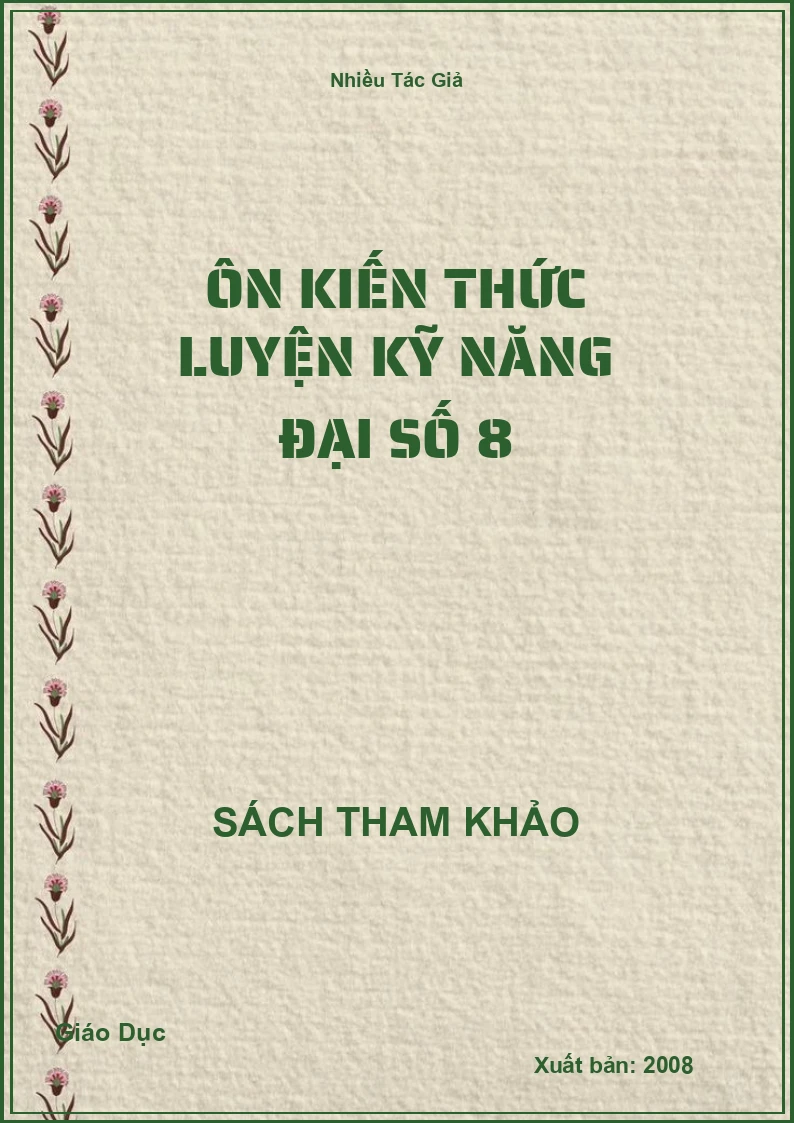 Ôn Kiến thức luyện kỹ năng đại số 8