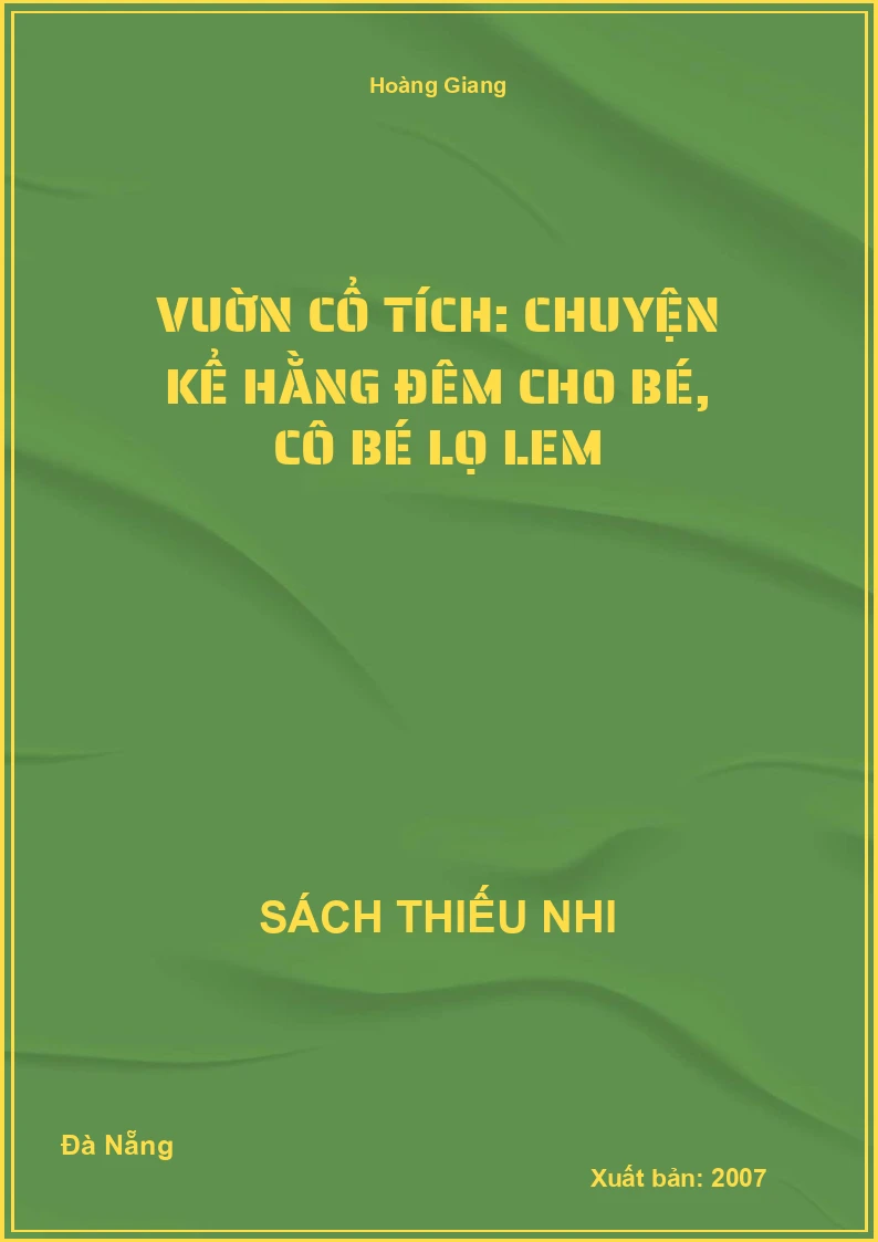 Vuờn cổ tích: Chuyện kể hằng đêm cho bé, Cô bé Lọ Lem