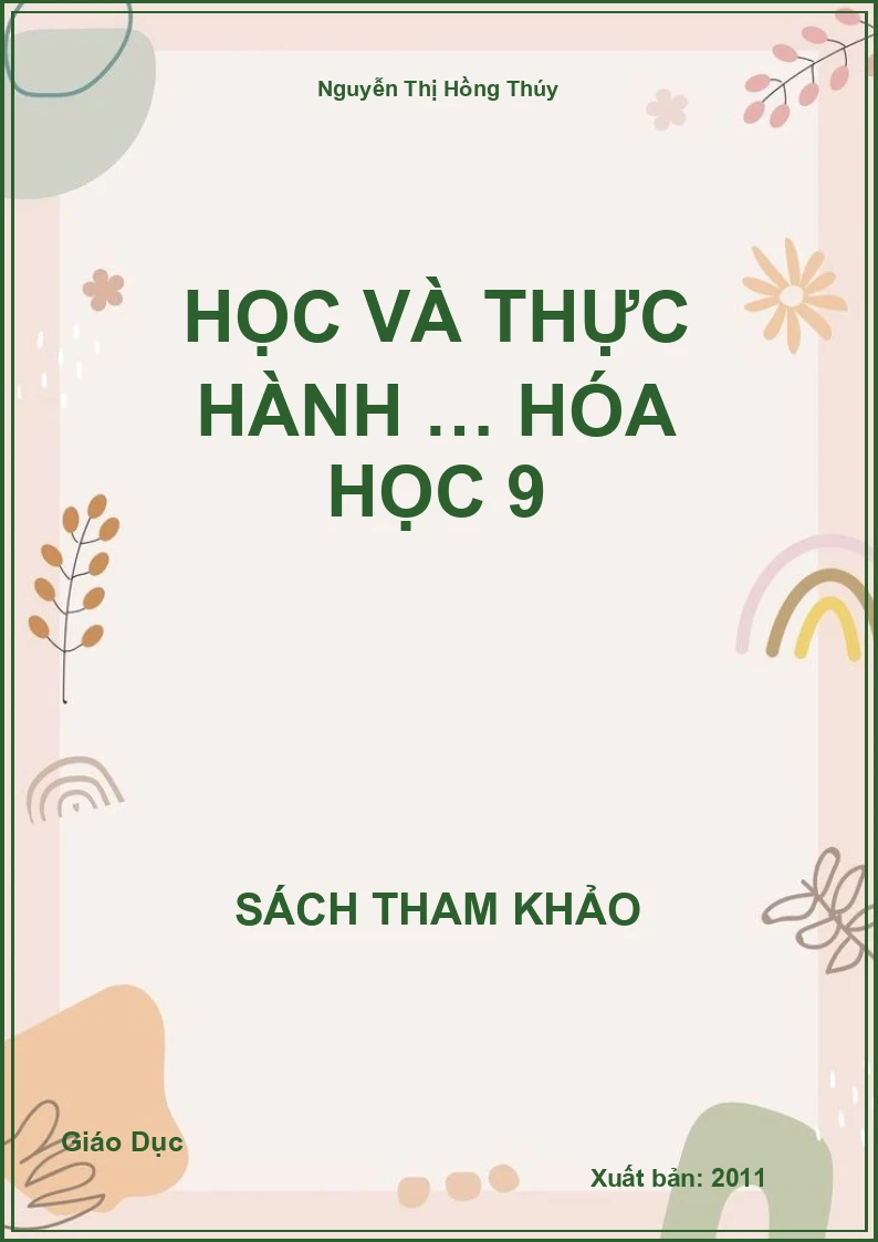 Học và thực hành … hóa học 9
