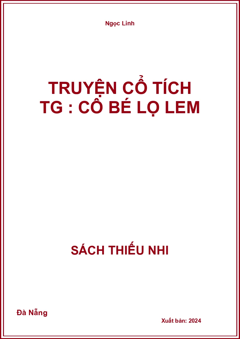 Truyện cổ tích TG : Cô bé Lọ Lem