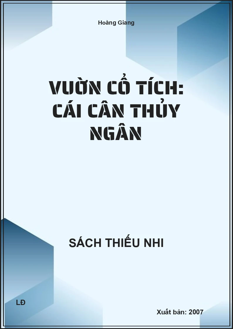 Vuờn cổ tích: Cái cân thủy ngân