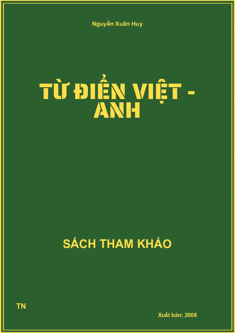 Từ điển Việt - Anh
