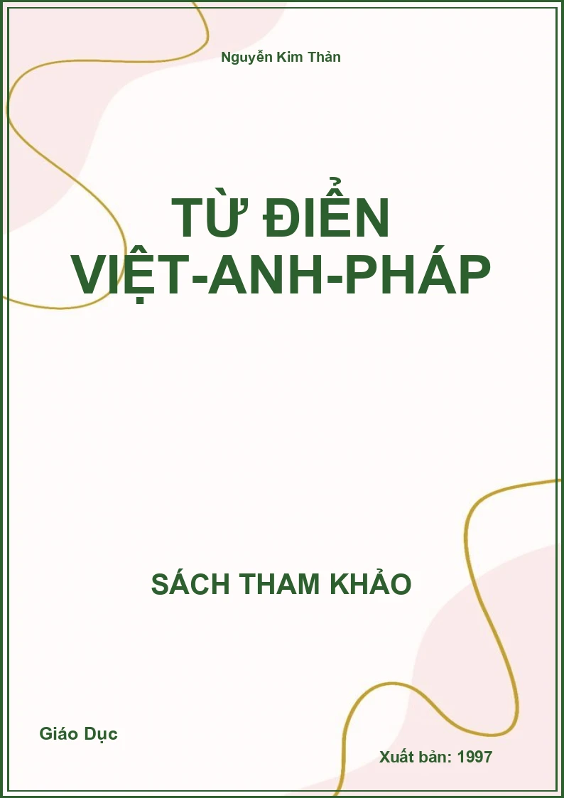 Từ điển Việt-Anh-Pháp