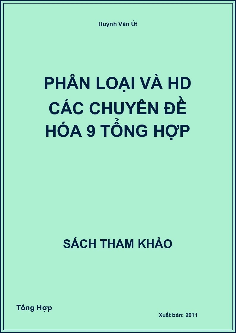 Phân loại và HD các chuyên đề hóa 9 Tổng hợp