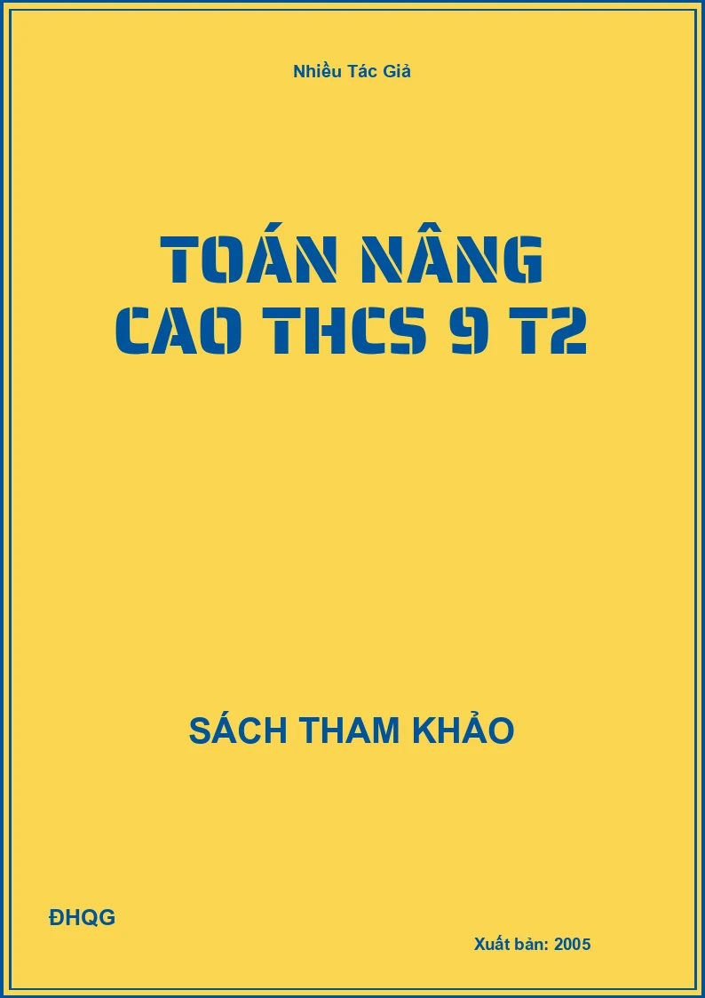 Toán nâng cao THCS 9 T2