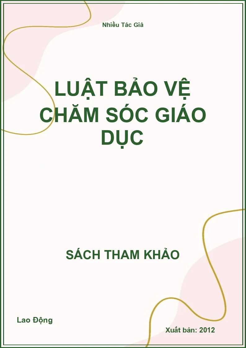 Luật bảo vệ chăm sóc giáo dục