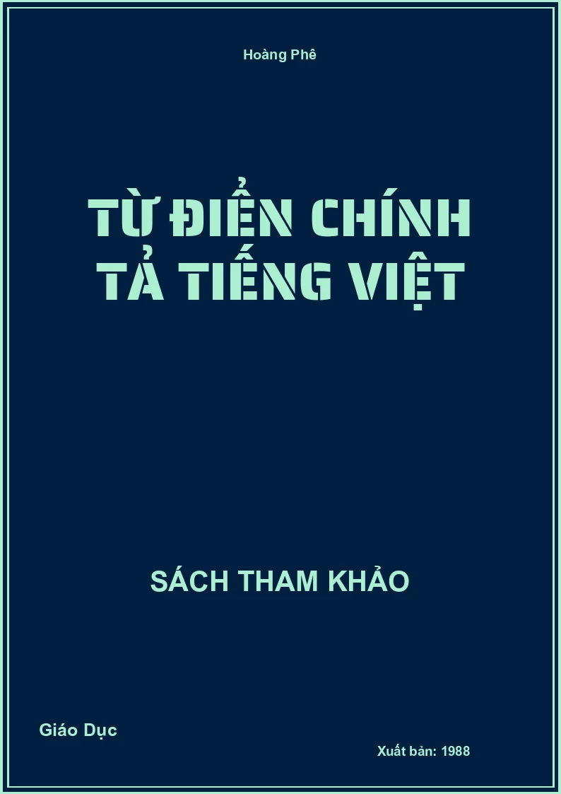 Từ điển chính tả tiếng Việt