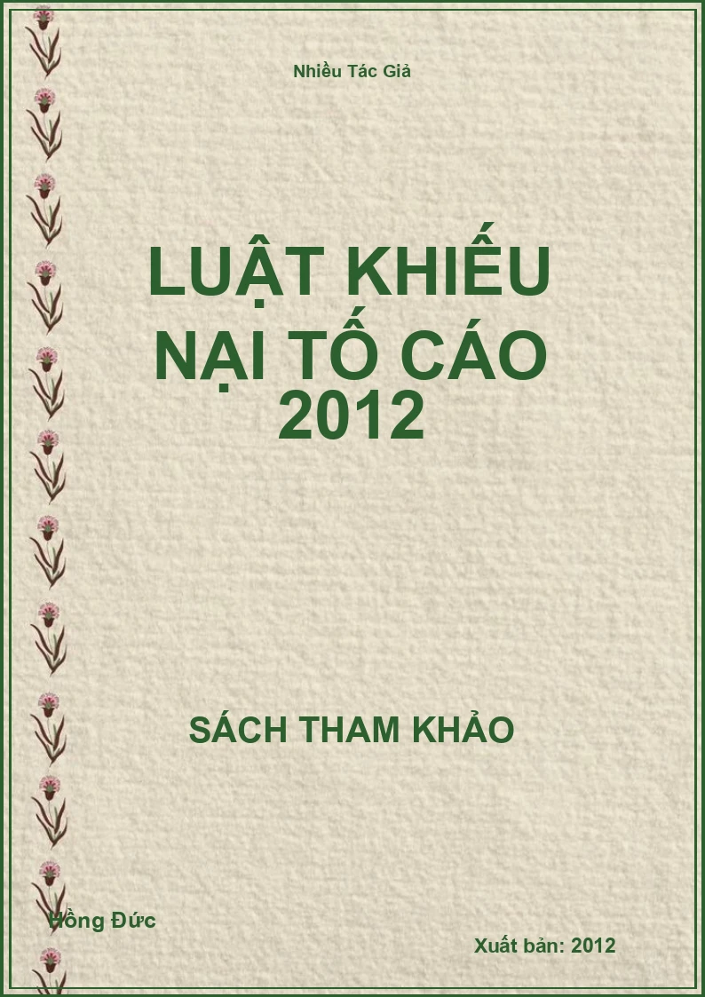 Luật khiếu nại tố cáo 2012