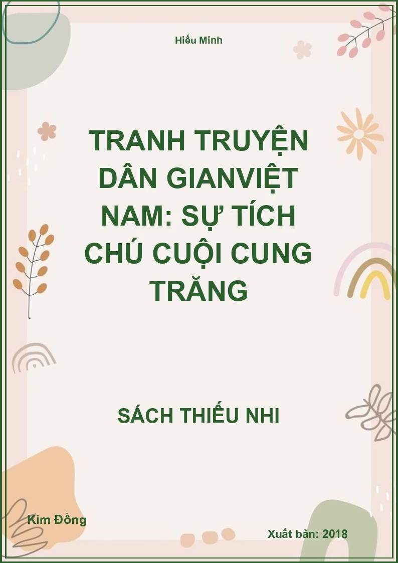 Tranh truyện dân gianViệt Nam: Sự tích chú cuội cung trăng