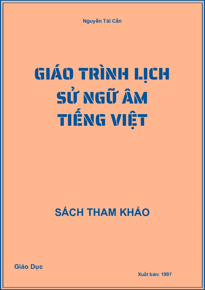 Giáo trình lịch sử ngữ âm tiếng việt