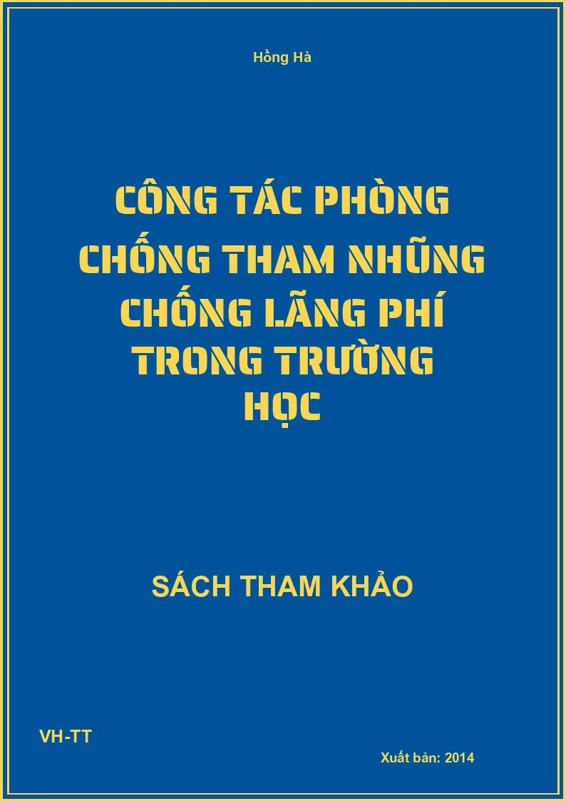 Công tác phòng chống tham nhũng chống lãng phí trong trường học
