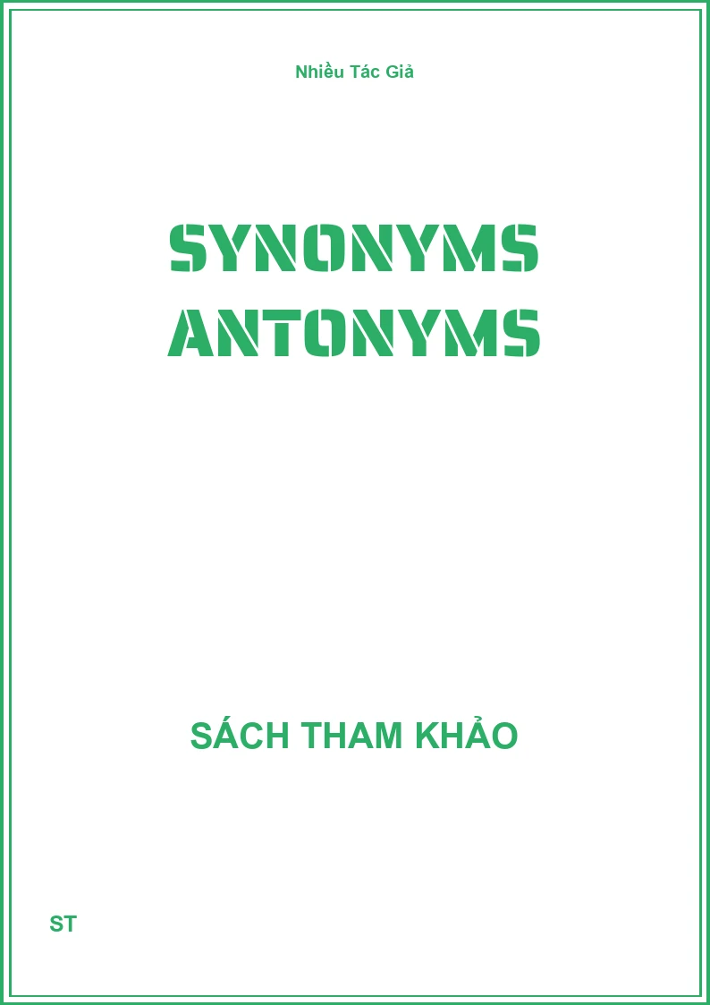 Synonyms antonyms
