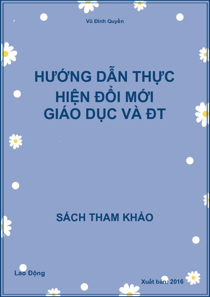 Hướng dẫn thực hiện đổi mới Giáo Dục và Đt