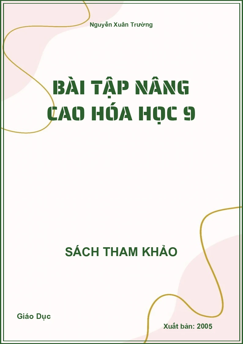 Bài tập nâng cao hóa học 9