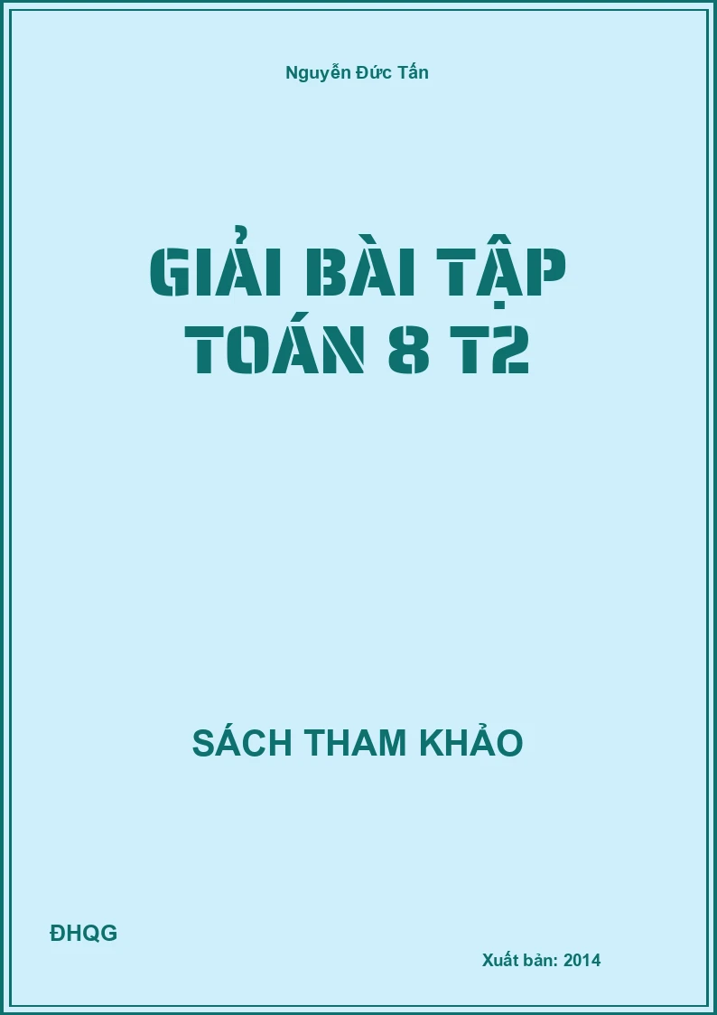 Giải bài tập Toán 8 T2