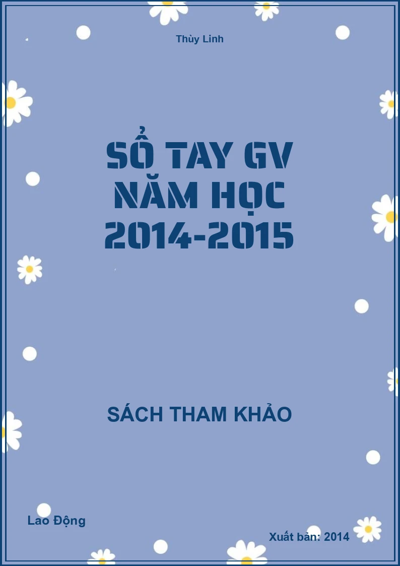 Sổ tay GV năm học 2014-2015