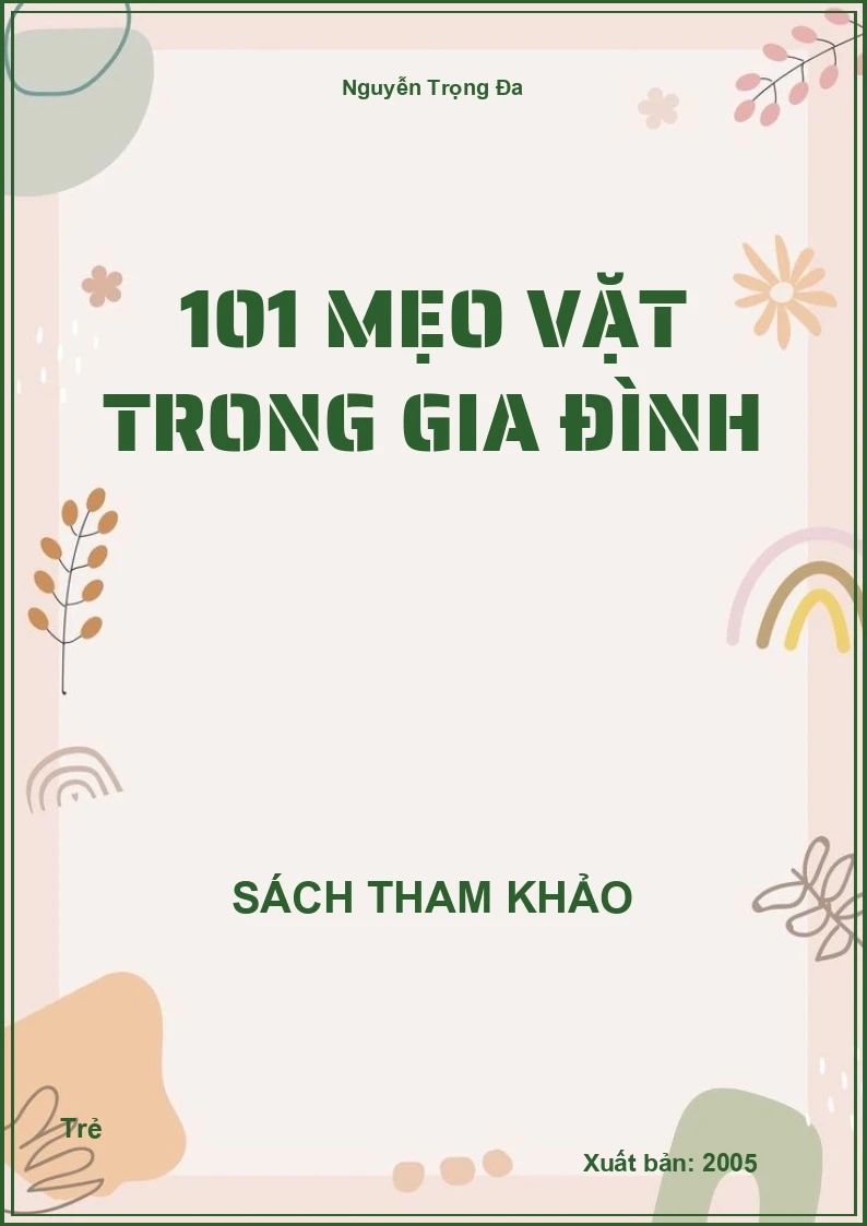 101 Mẹo vặt trong gia đình